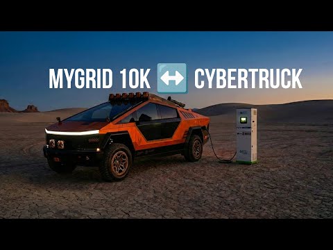 Tesla Cybertruck + Nature’s Generator MyGrid 10K: Powering Each Other & Backing Up a Home