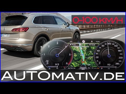 VW Touareg 3.0 V6 TDI (286 PS, 600 Nm) 0-100 Beschleunigung Acceleration