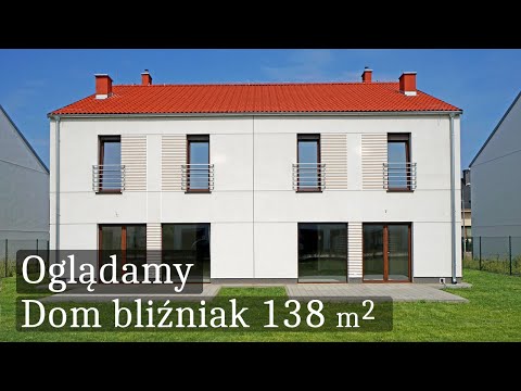 Oglądamy dom bliźniak 138 m2 z garażem - Projekt pełen ciekawych rozwiązań / os. Nowe Złotniki