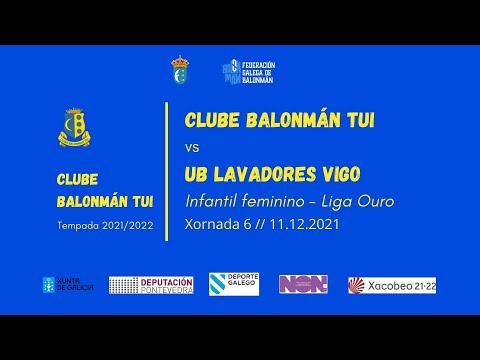 Balonman Tui VS U.B Lavadores.  Infantil Femenino. Liga Ouro. Jornada 6.11/12/2021