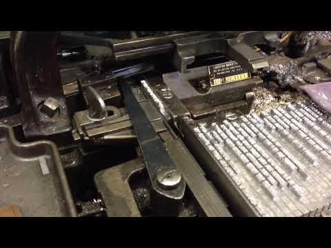 Monotype casting machine at Arion Press in San Francisco