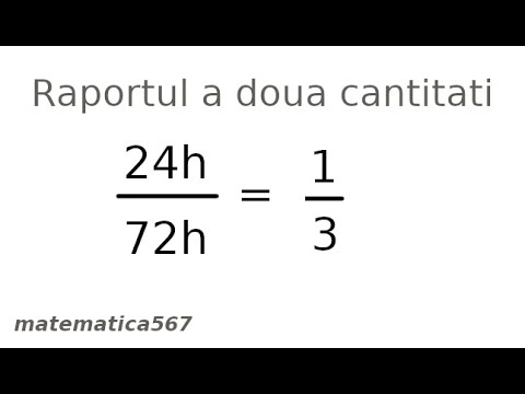 Raportul a doua cantitati