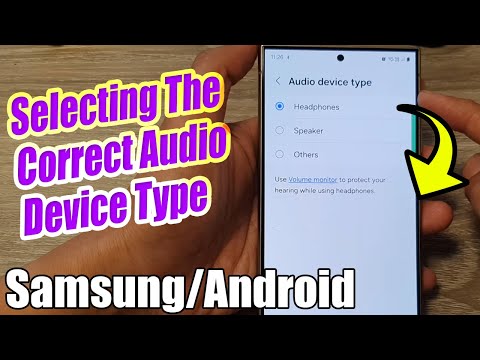 Purpose Of Selecting The Correct Audio Device Type In Bluetooth Settings on Samsung/Android Phones