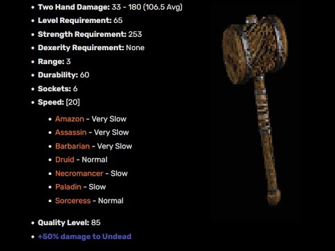 Breath of the Dying runeword BotD in Thunder maul Season3 d2r