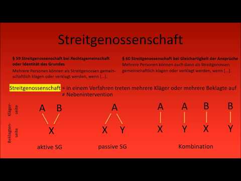 ZPO I - Streitgenossenschaft