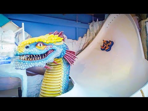 ICE-THEMED TornadoWave Water Slide! Vinter Rytt at Rulantica