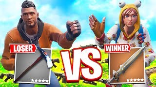 CARTA FORBICE SASSO SU FORTNITE CON LA NUOVA SPADA!!