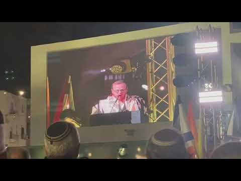 Cantor Chaim Gantz Chanting El Molei Rachamim at Memorial in Netanya חזן חיים גאנז אל מלא רחמים