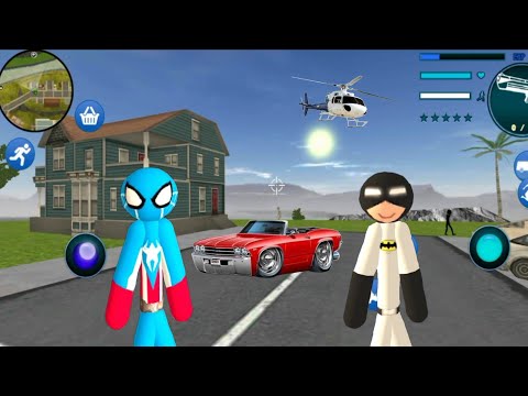 Amazing US police spider stickman rope hero - android gameplay @DroidS