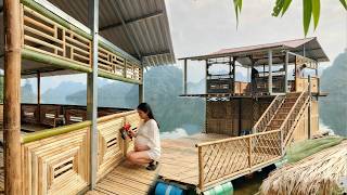 Pregnant Woman Builds a FLOATING TWO-STORY HOUSE in 120 Days | Start to Finish by @trieuthihoa