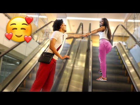 GRABBING STRANGERS CHEEKS ON THE ESCALATOR!!