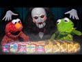 Kermit The Frog And Elmo STEAL 500 Pounds Of Halloween Candy From JIGSAW