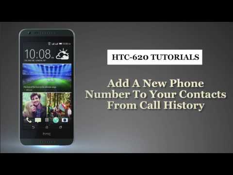 How To Add A New Phone Number To Your Contacts From Call History On HTC Mobile phones