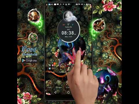 3D galaxy Skull butterfly theme Video