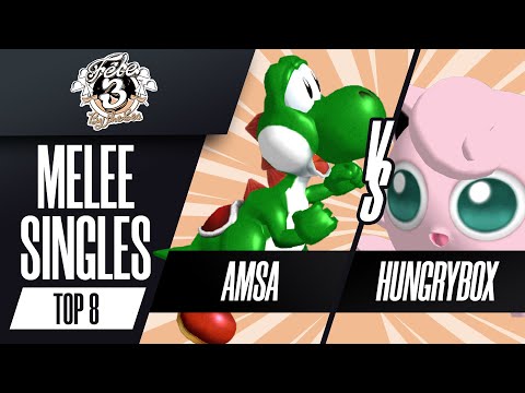 aMSa (Yoshi) vs Hungrybox (Jigglypuff) - Melee Singles Top 8 Winners Semis - Fête 3: By the Sea