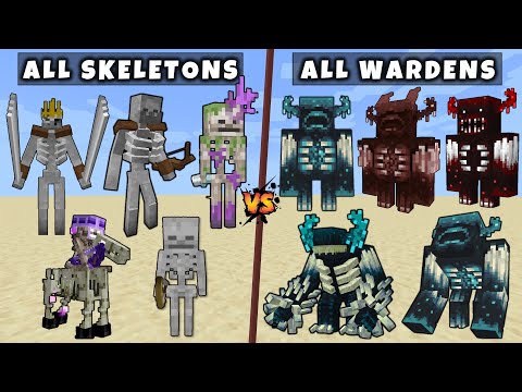 All Wardens vs All Skeletons - Mutant & Titan Skeletons vs Mutant Titan Warden