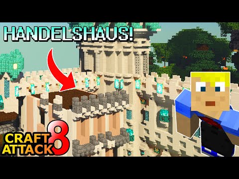 Continue building Pogwarts with Rewi! Trading House! - Minecraft Craft Attack 8 #201