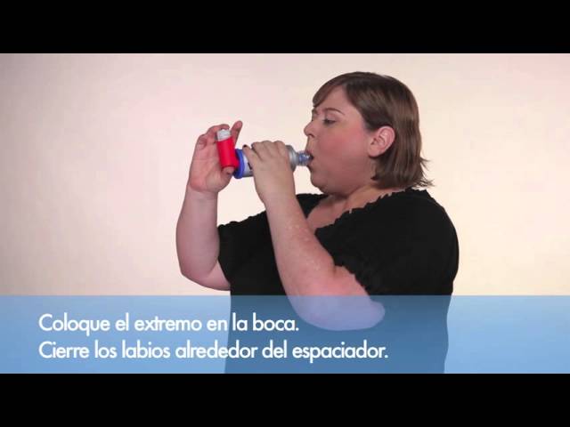 Vídeo relacionado con Dispositivo espaciador antiestático Inhaler Spacer, cámara de inhalador, uso con inhalador de dosis medida, sin BPA ni látex para adultos. (Azul) (OOS)
