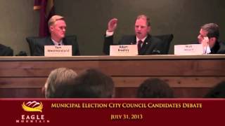 preview picture of video 'Adam Bradley Eagle Mountain City Council Debate - August'