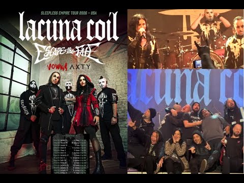 Lacuna Coil 2026 tour ‘Sleepless Empire‘ with Escape The Fate, VOWWS and AXTY