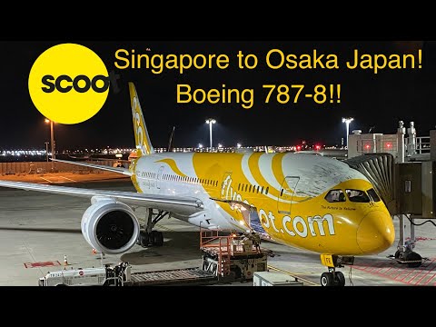 Scoot 787-8 Dreamliner TR 820 Singapore to Ōsaka Kansai [4K]
