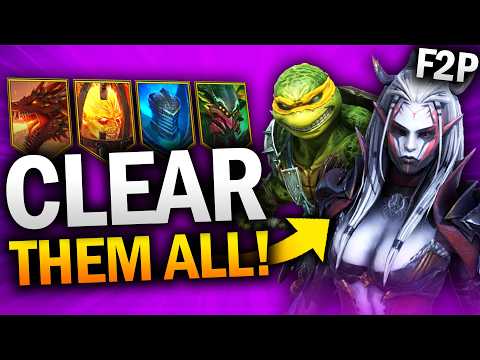 BEST F2P TEAMS to Farm EVERY DUNGEON - Account Takeover Tips - Raid Shadow Legends