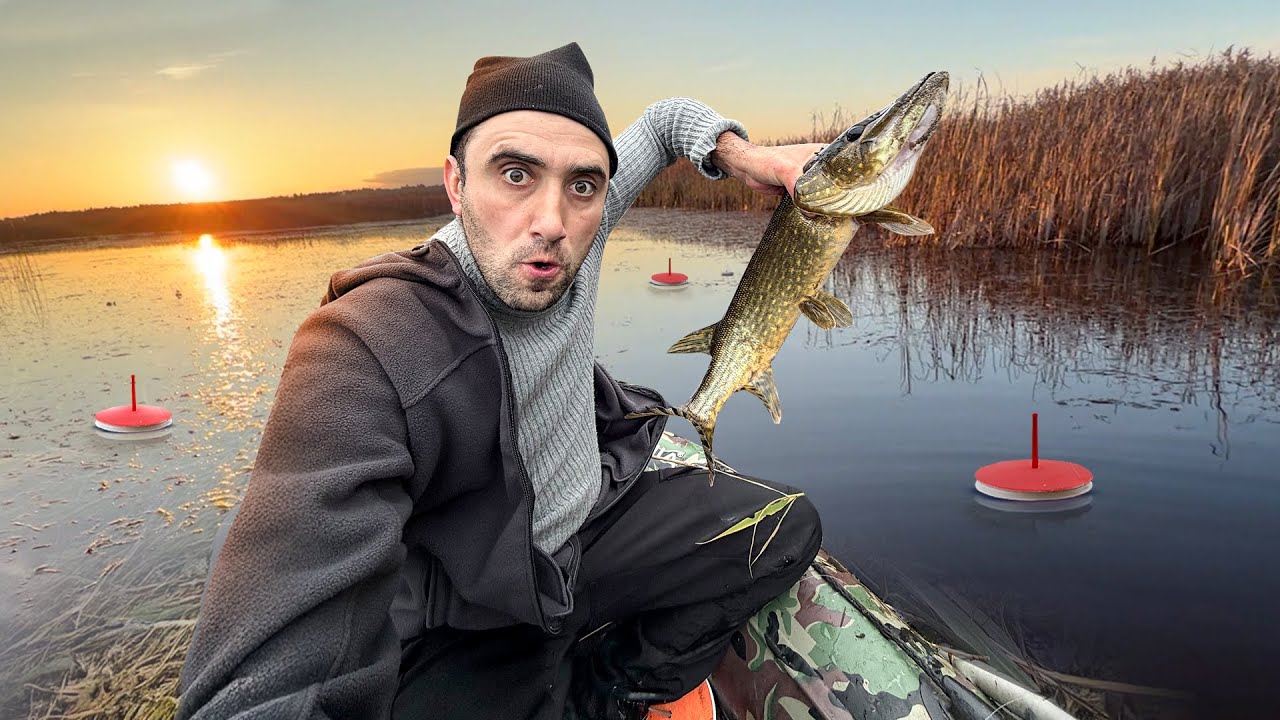 Вот это щуки С трудом вытянул их [24-Часа] На Рыбалка на щуку Часть -2