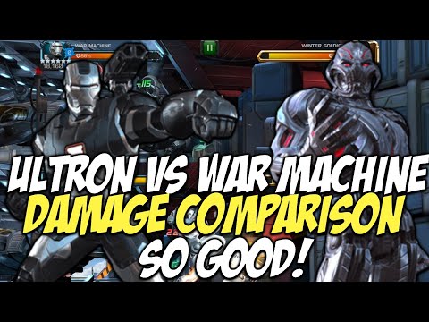 War Machine Vs Ultron Damage Comparison! | I'm Stunned! | Marvel Contest Of Champions