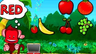 Kids and Baby learn Fruits Numbers Colors & Shapes with Monkey | Educational Games for Children