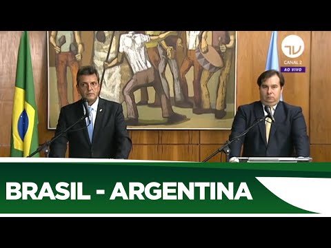 Coletiva Rodrigo Maia e Sérgio Massa, presidente da Câmara da Argentina | 04/03/20