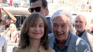 Isabelle Huppert, Paul Verhoeven, Virgina Efira and rest of the cast at the Elle photocall in Cannes video