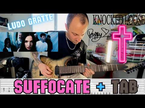 Suffocate Guitar Cover + Tab On Screen (Knocked Loose feat. Poppy) by Ludo Gratte  - 7 strings