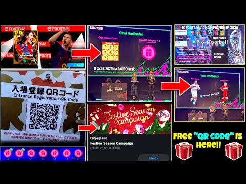 Secret QR-CODE Is Here🤯🔥 Free Epics Rewards In eFootball 2026 | New Year 110 Messi,Treasure Link Pes