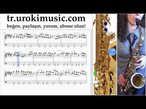 Saksafon dersleri (alto) Fall Out Boy - Heaven's Gate Notalar Eğitim um-ih723