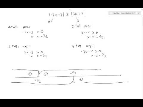Betragsungleichung mit mehreren Beträgen lösen mit Fallunterscheidung