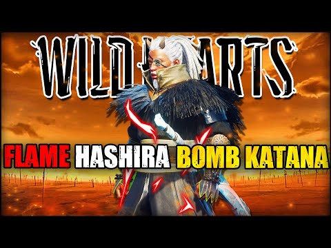 Burn Down EVERYTHING With This Flame Katana Build - BOMB Katana 2.0 - Wild Hearts