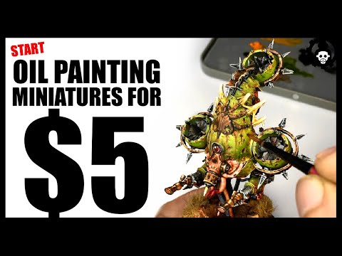 OIL Painting Miniatures For Just $5 | Painting Miniatures with OIL Paints