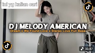Download lagu DJ MELODY AMERICAN DREAM X WE FOUND X STEREO LOVE | FULL BASS JEDAG JEDUG VIRAL TERBARU 2026 mp3