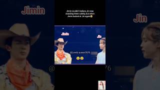 Download lagu Jimin couldn't believe Jin was standing there calmly, but when Jimin looked at Jin again😂 #bts #jin mp3
