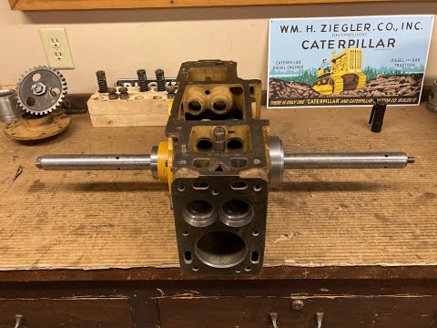 Caterpillar D2 #5J1113 Starting System Ep.11: My Line Boring Setup to Repair Spun Main Bearing Bores