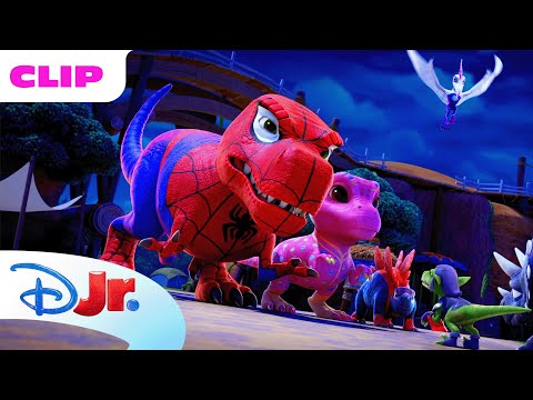 Gobby and Rhino Turn Into Dinosaurs?! 🦖 | Marvel's Spidey and his Amazing Friends | @disneyjr
