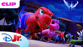 Download lagu Gobby and Rhino Turn Into Dinosaurs?! 🦖 | Marvel's Spidey and his Amazing Friends | @disneyjr mp3