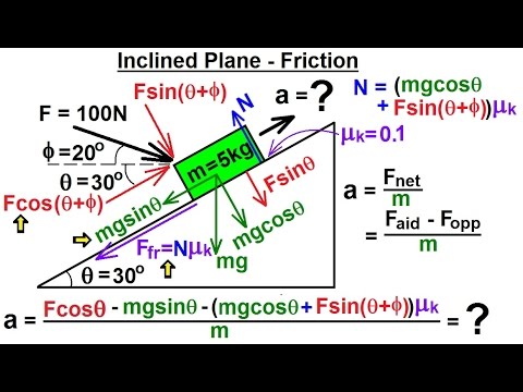 Physics 4.7   Friction & Forces at Angles (8 of 8) Inclined Plane - Friction