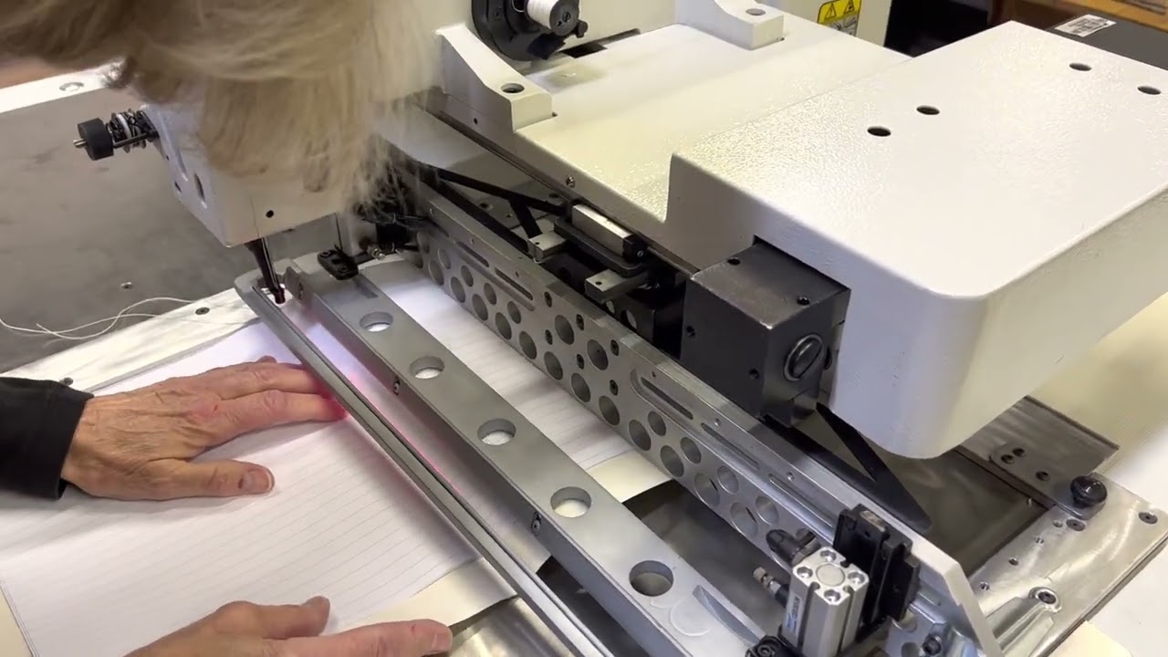 SEWPRO PSM-5020CH automatic sewing machine setup for sewing paper books