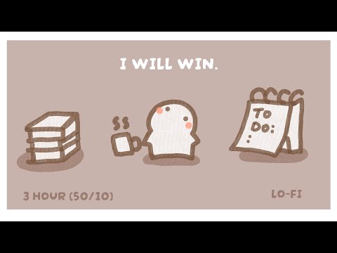 3 Hour Focus Pomodoro | 50/10 Session to Crush Your Goals | Lofi Motivation