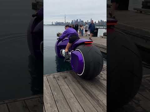 Violet Cyber Bike Becomes Jet Ski & Drops Into Toronto Harbour 😱🌊