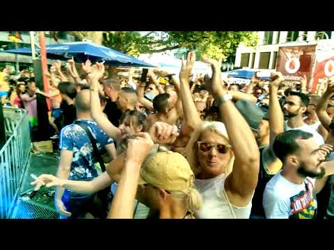 CSD Köln: DJ Chris Bekker & DJ Karl Kay at Vodafone Dance Stage, Cologne, July 7, 2018