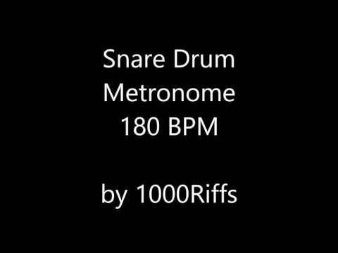 Snare Drum Metronome 180 BPM - Beats Per Minute