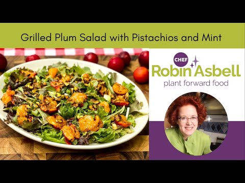 Grilled Plum Salad-A Kiss of Fire Makes Plums Sing!