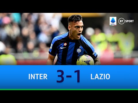 Inter Milan v Lazio (3-1) | Martinez Double As Nerazzurri Hit Back To Win | Serie A Highlights